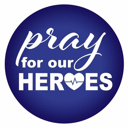 GOLDENGIFTS 2 in. Pray for Our Heroes Button GO3339703